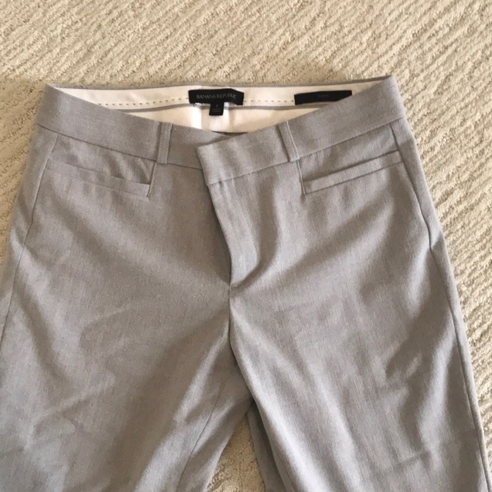 Light grey, Banana republic pants.
